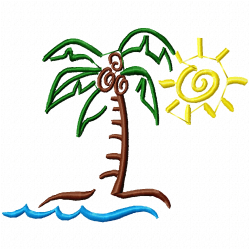 Flowers And Tree Embroidery Design 10